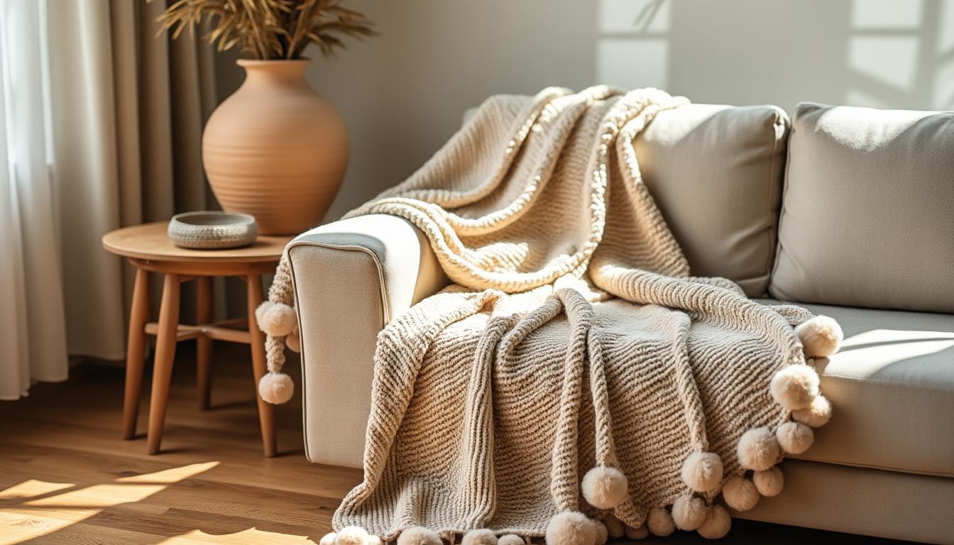 Couverture marocaine pompons beige : idée cadeau originale et chaleureuse 16 découvrez notre couverture marocaine à pompons beige : une idée cadeau originale et chaleureuse pour sublimer votre intérieur et apporter une touche authentique à votre décoration.