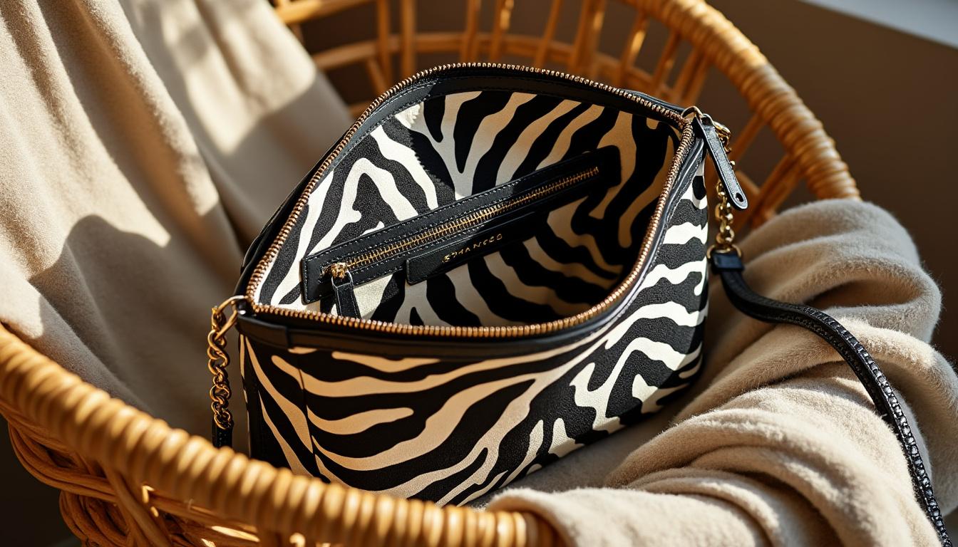 Sac pouch regina mix and match zebre : l’accessoire tendance pour sublimer votre style 17 craquez pour le sac pouch regina mix and match motif zèbre : l’accessoire tendance qui apportera une touche d’originalité et d’élégance à tous vos looks. idéal pour sublimer votre style au quotidien !