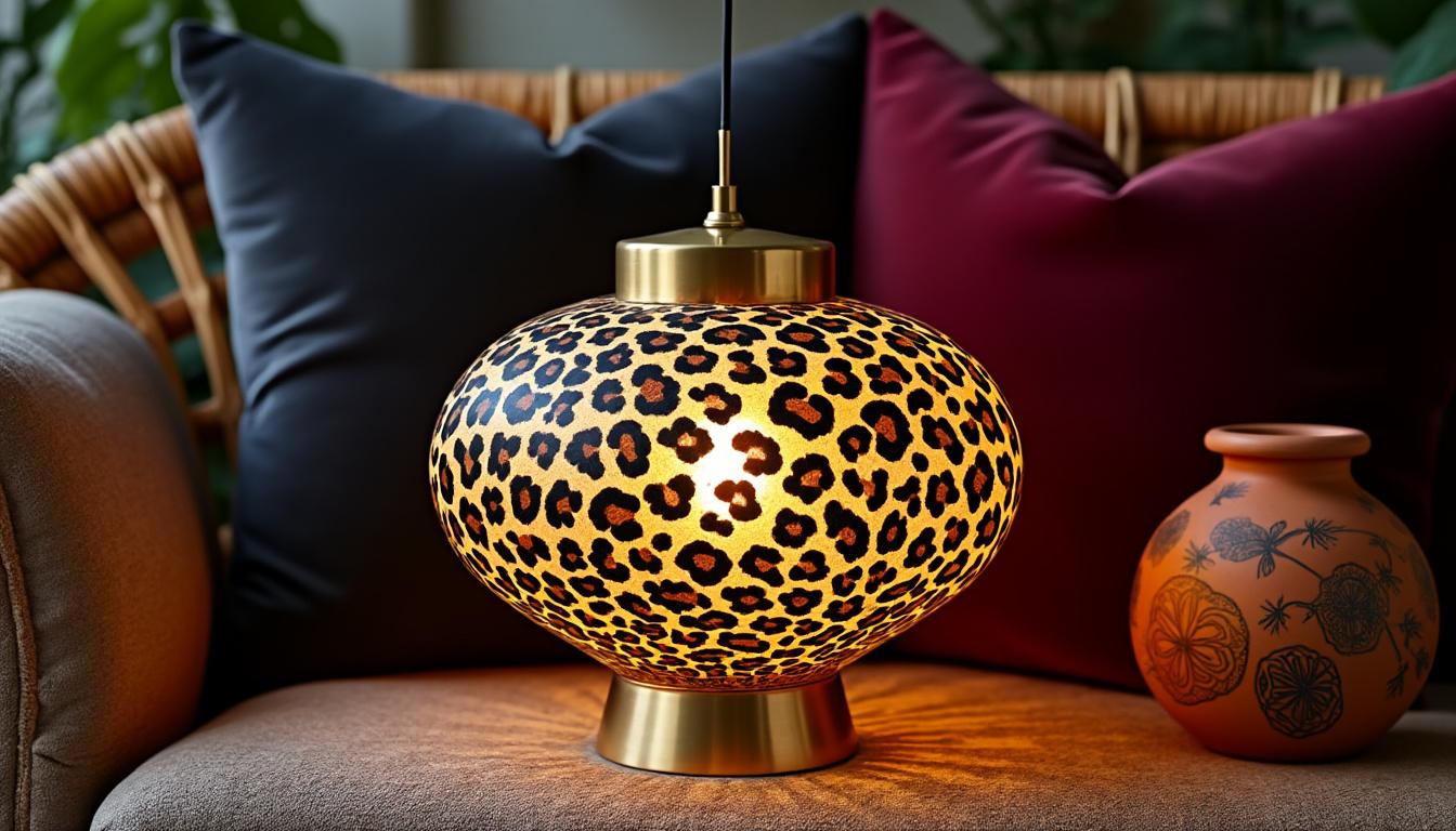 Suspension lanterne léopard : une touche sauvage pour illuminer votre intérieur 9 apportez une note exotique à votre décoration avec la suspension lanterne léopard. son motif audacieux et lumineux crée une ambiance chaleureuse, idéale pour sublimer votre intérieur avec élégance et originalité.