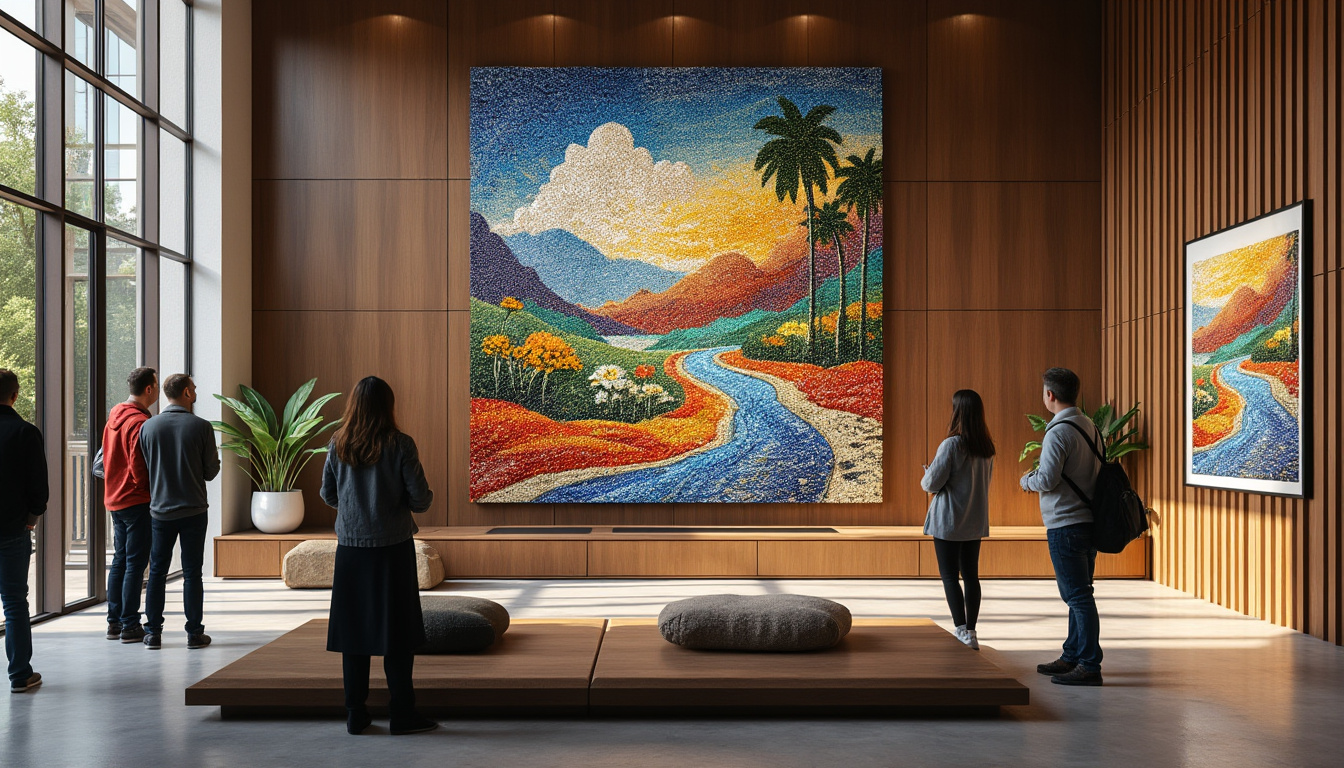 Julie présente ses œuvres de mosaïque au Salon Habitat d'Angers : une touche artistique pour sublimer la décoration intérieure 8 découvrez les œuvres uniques de mosaïque de julie au salon habitat d'angers. apportez une touche artistique et personnalisée à votre décoration intérieure grâce à ses créations originales et inspirantes.