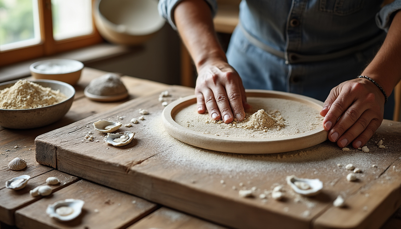 découvrez comment une entreprise innovante près de sète transforme les huîtres de l'étang de thau en poudre pour créer des objets et des décorations uniques et éco-responsables.